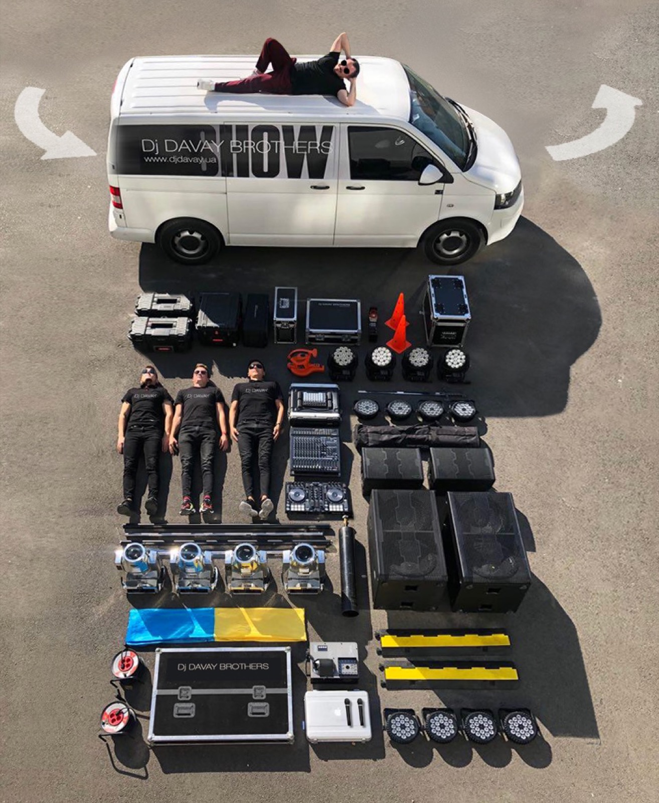 DJ Davay Brothers technical equipment and event sound setup